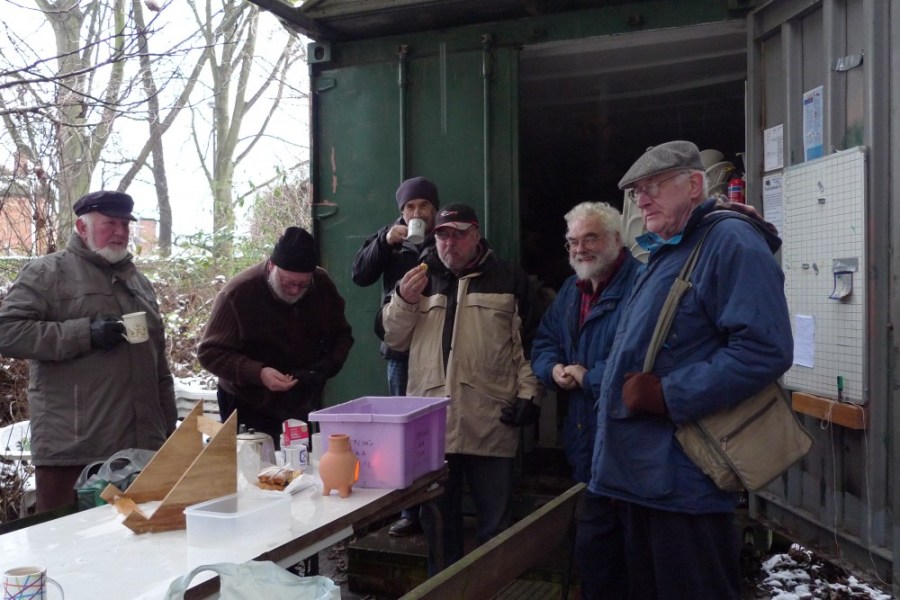 Ealing beekeepers in the snow