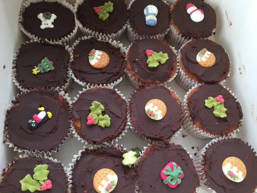 Christmas fairy cakes